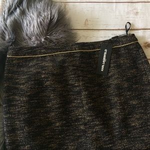 NEW’ Karl Lagerfeld Tweed Pencil Skirt Sz 12